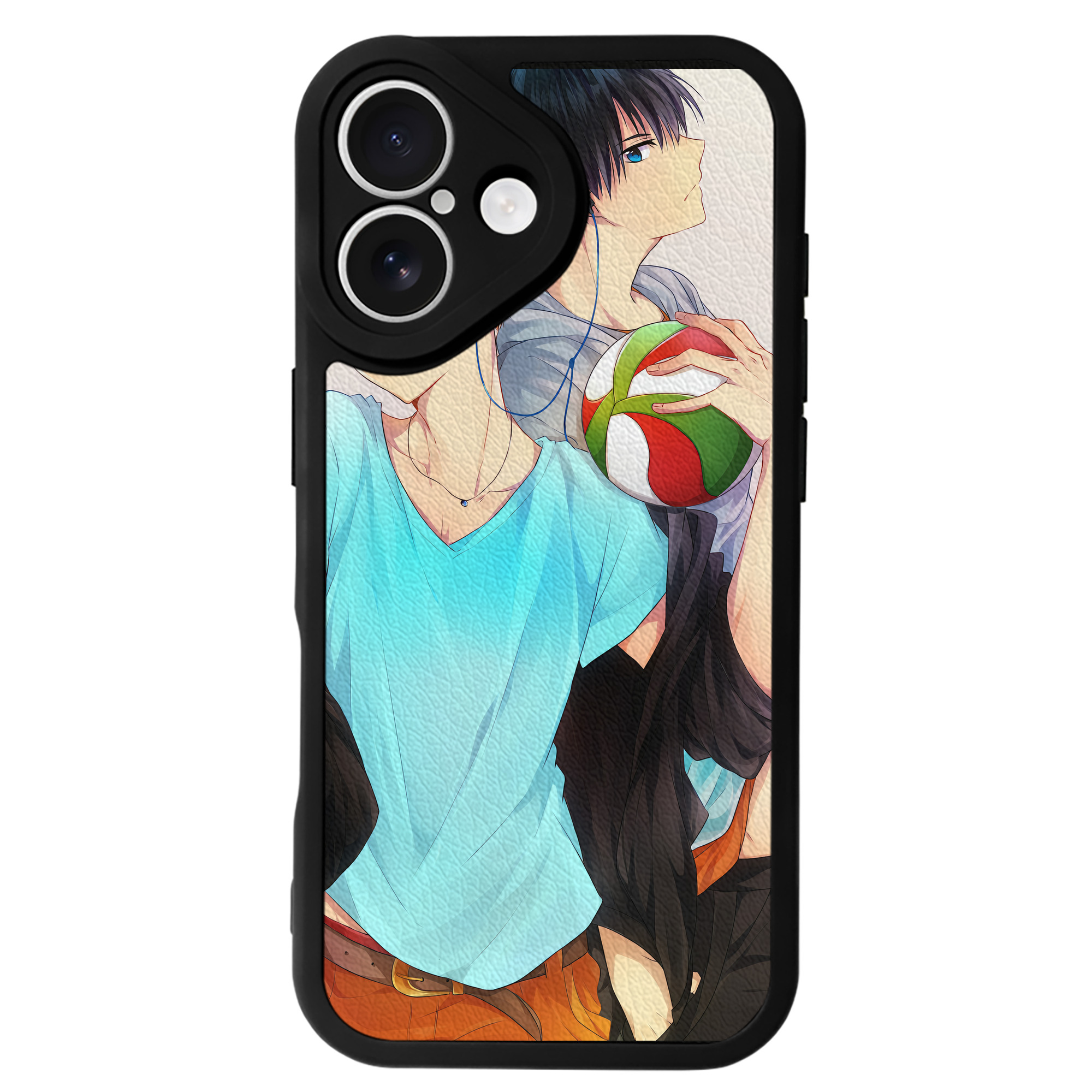 （画像用） ハイキュー!! Haikyu!! 【iPhone 16シリーズ対応】シリコンスマホケース（レザー調） 材質：シリコン